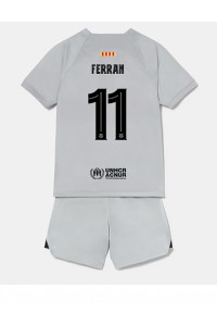 Fotbalové Dres Barcelona Ferran Torres #11 Dětské Třetí Oblečení 2022-23 Krátký Rukáv (+ trenýrky)